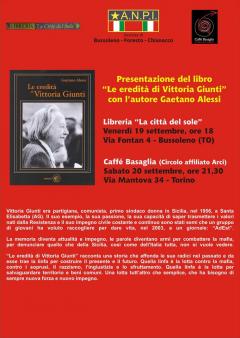 Presentazione del libro "Le eredità di Vittoria Giunti" al Caffè Basaglia