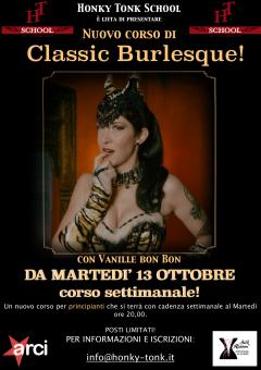 NUOVO CORSO DI  CLASSIC BURLESQUE a cura di Honky Tonk