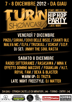 Turin showcase hip hop party al Da Giau