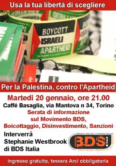 USA LA TUA LIBERTA' DI SCELTA! PER LA PALESTINA, CONTRO L'APARTHEID al Caffè Basaglia