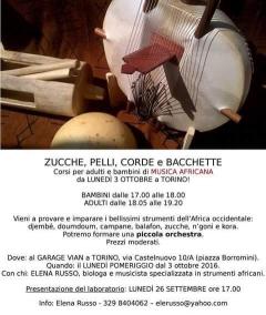 LABORATORI DI MUSICA AFRICANA