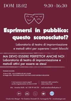 Ma devo essere perfetto? Anche no! - Playback Theatre