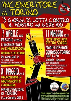Marcia No Inceneritore Rifiuti Zero Torino // Sabato 11 Maggio da Beinasco a Torino