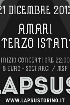 AMARI "K I L O M E T R I Tour" + IL TERZO ISTANTE al Lapsus