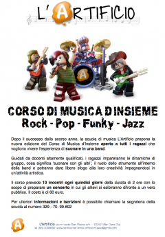 Corso di Musica d'Insieme per ragazzi presso la scuola di musica L'Artificio