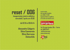 RESET / 006 presso il Circolo Culturale Amantes