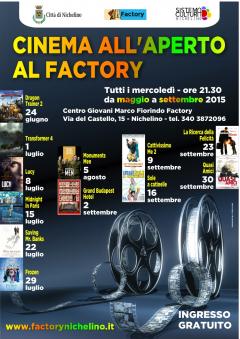Fino al 30 settembre prosegue il CINEMA ALL'APERTO al Factory @Nichelino