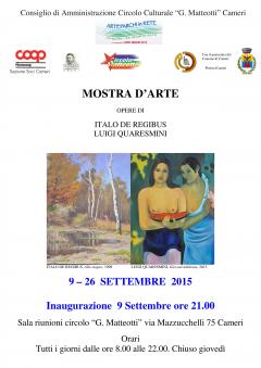 MOSTRA D’ARTE - ITALO DE REGIBUS / LUIGI QUARESMINI