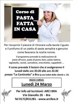 Corso "Impariamo a fare la pasta" @ Circolo Arci Bra Uni-Tre