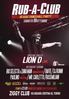 Rub-A-Club Party at Ziggy Club // Special Guest: Lion D (Live)