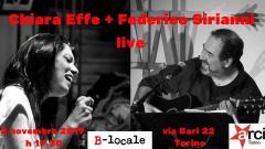 Chiara Effe + Federico Sirianni live al B-locale