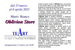 Mostra "Oblivion store" di Mario Bianco organizzata da Teart