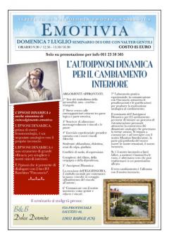 Seminario di autoipnosi Dinamica a cura di Emotivia