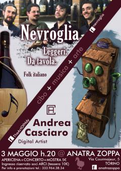 Inaugurazione mostra Ndy + Nerovoglia live all'Anatra Zoppa