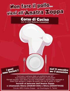 Corso di cucina organizzato dall'Anatra zoppa